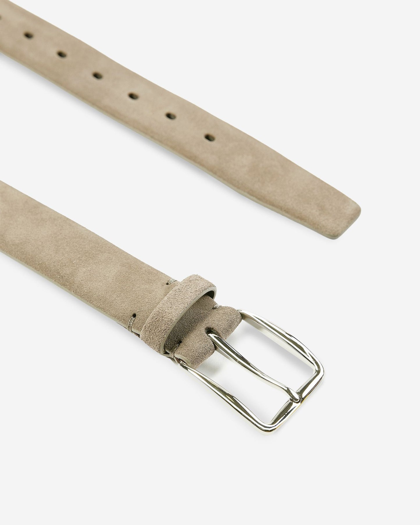 Slowear - Suede leather belt - light beige