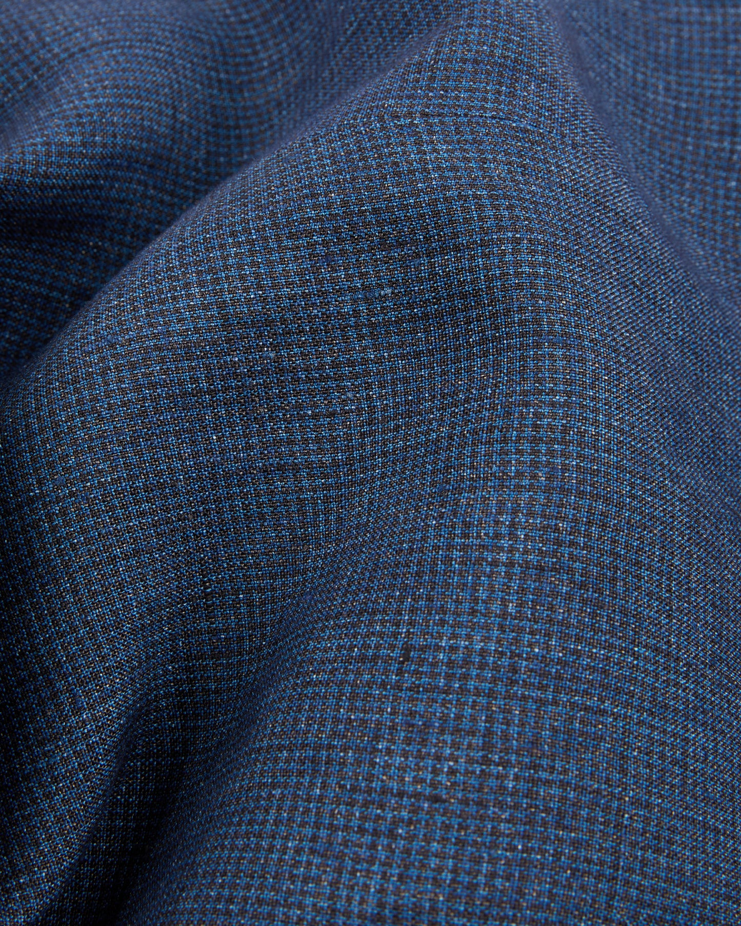 Pantalone regular fit in lino disegnato