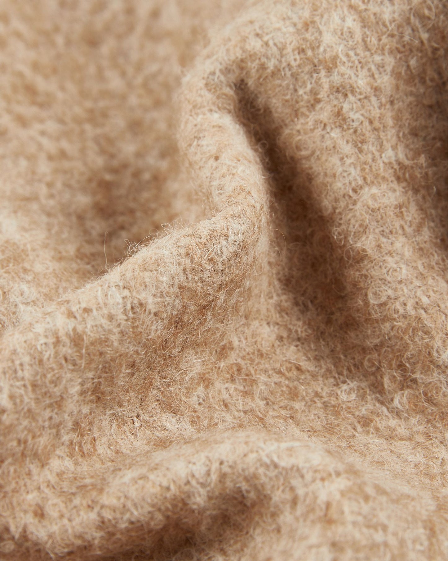 Wide fit wool bouclé peacoat