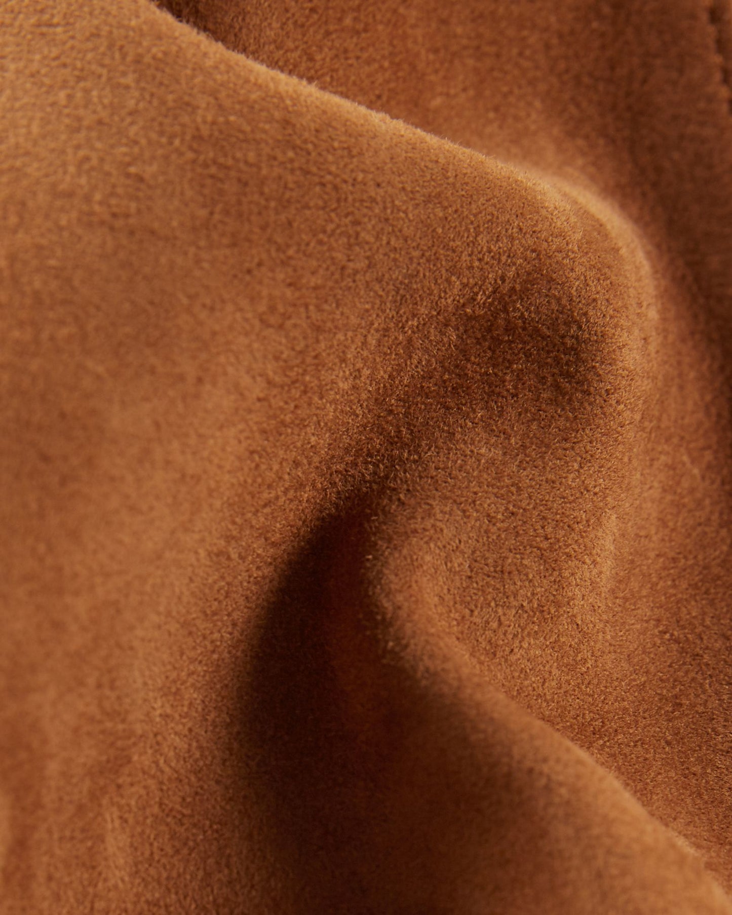 Loose fit leather suede overshirt