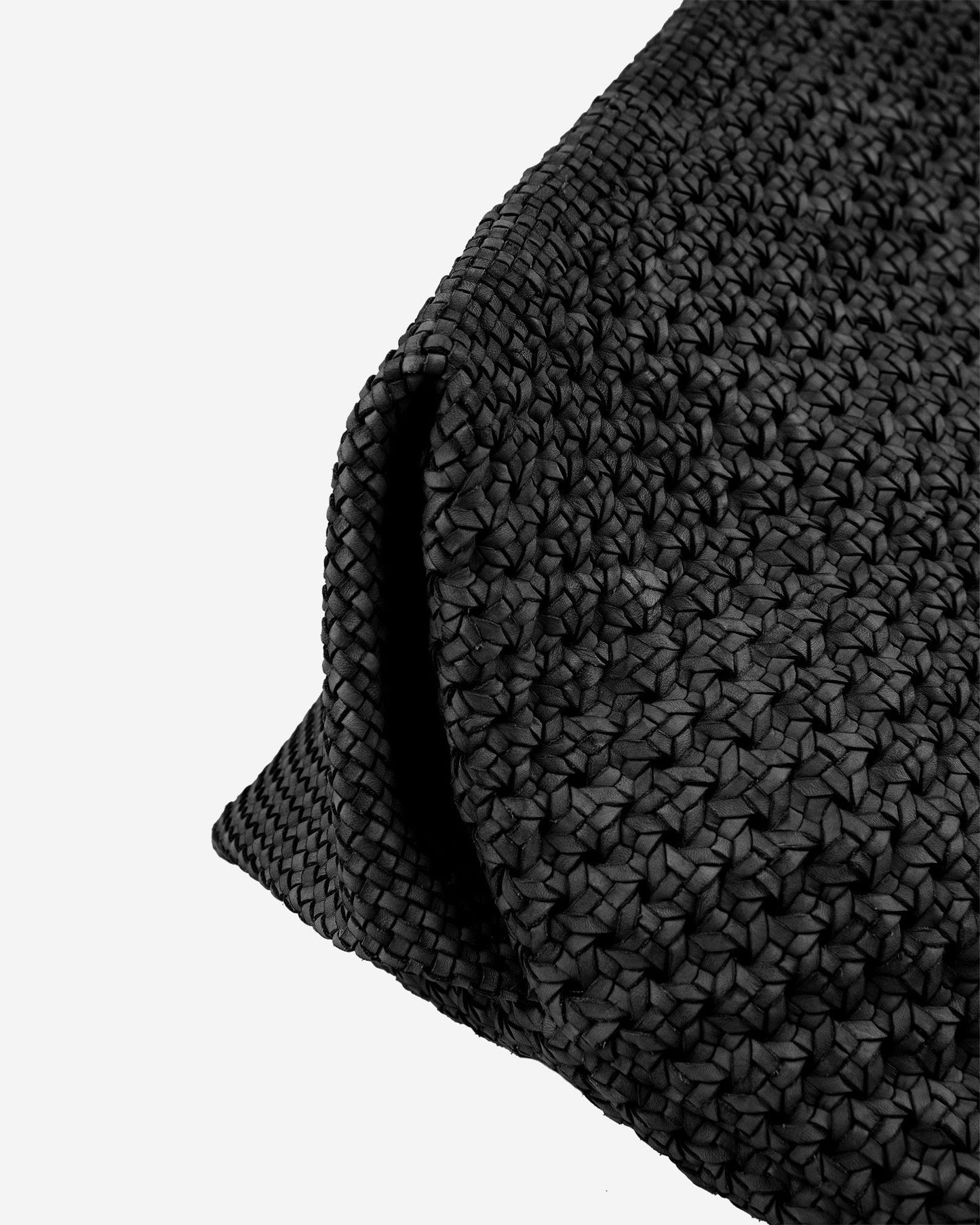 Massimo Palomba - Braided leather bag - black