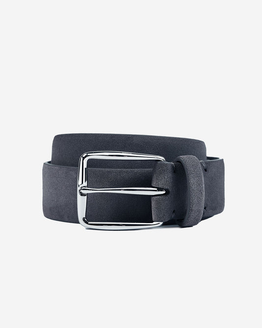 Slowear - Suede leather belt - dark blue