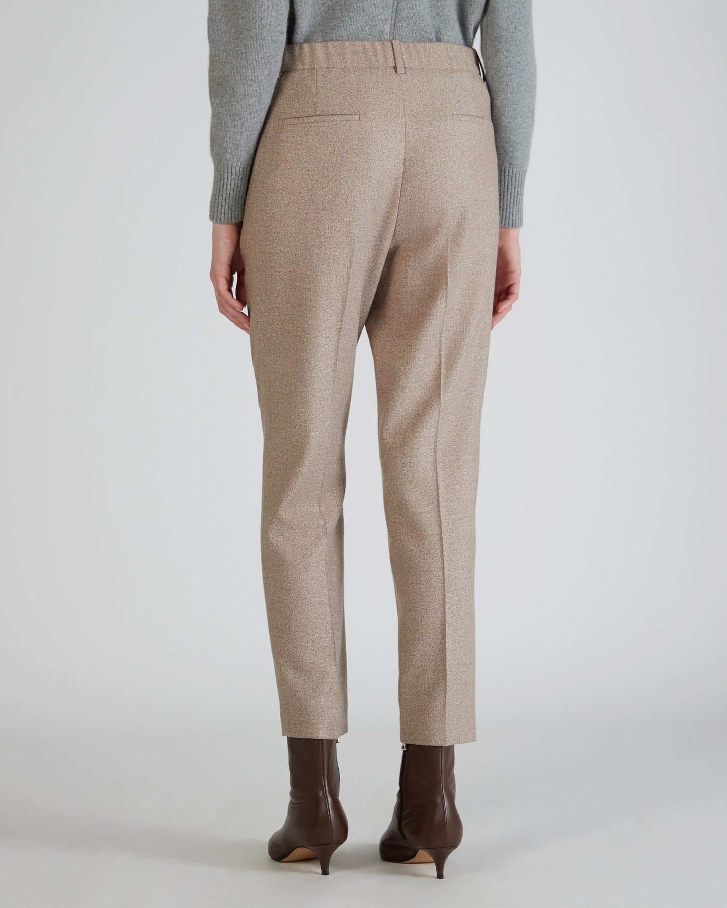 Regular fit flannel trousers