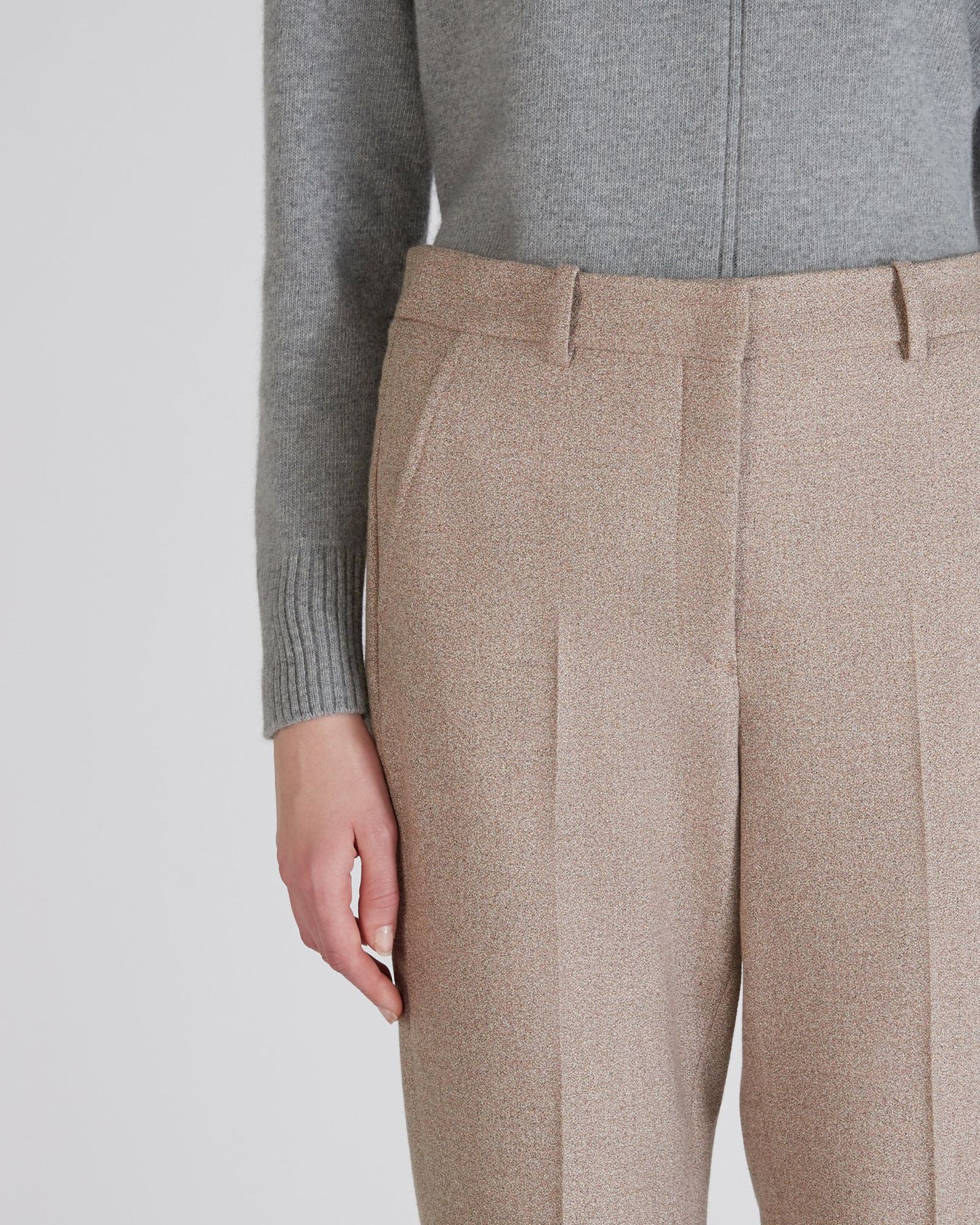 Regular fit flannel trousers