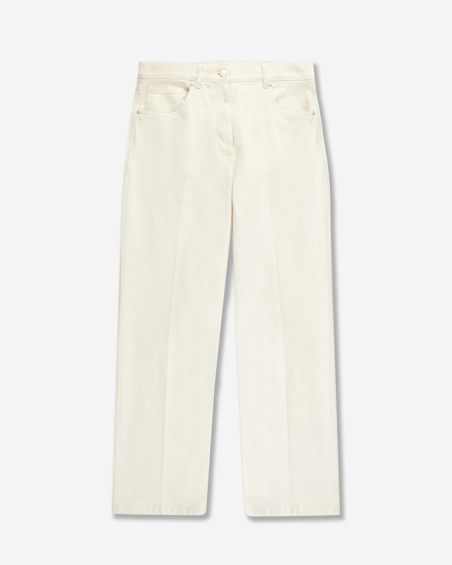 Regular fit five pocket cotton bull trousers