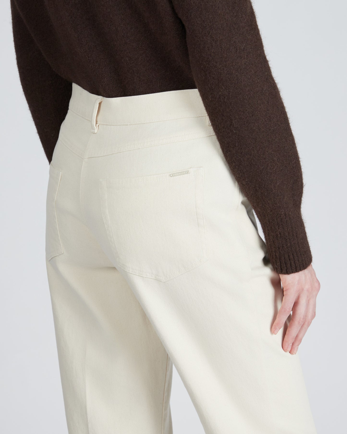 Regular fit five pocket cotton bull trousers