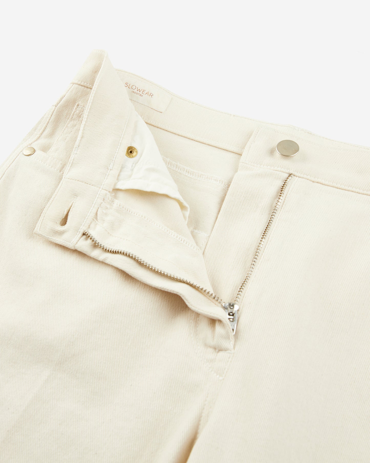 Regular fit five pocket cotton bull trousers