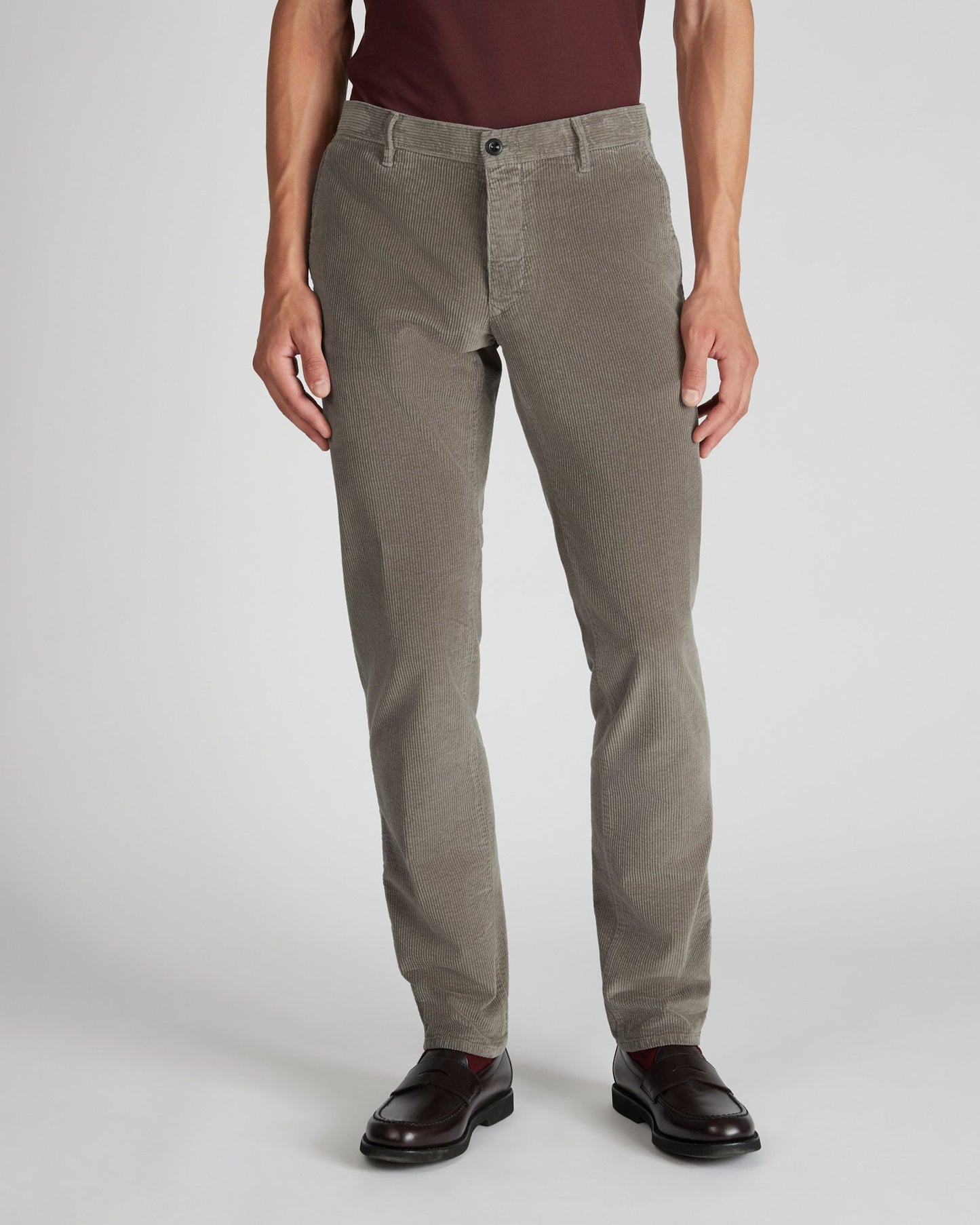 Slim fit corduroy trousers
