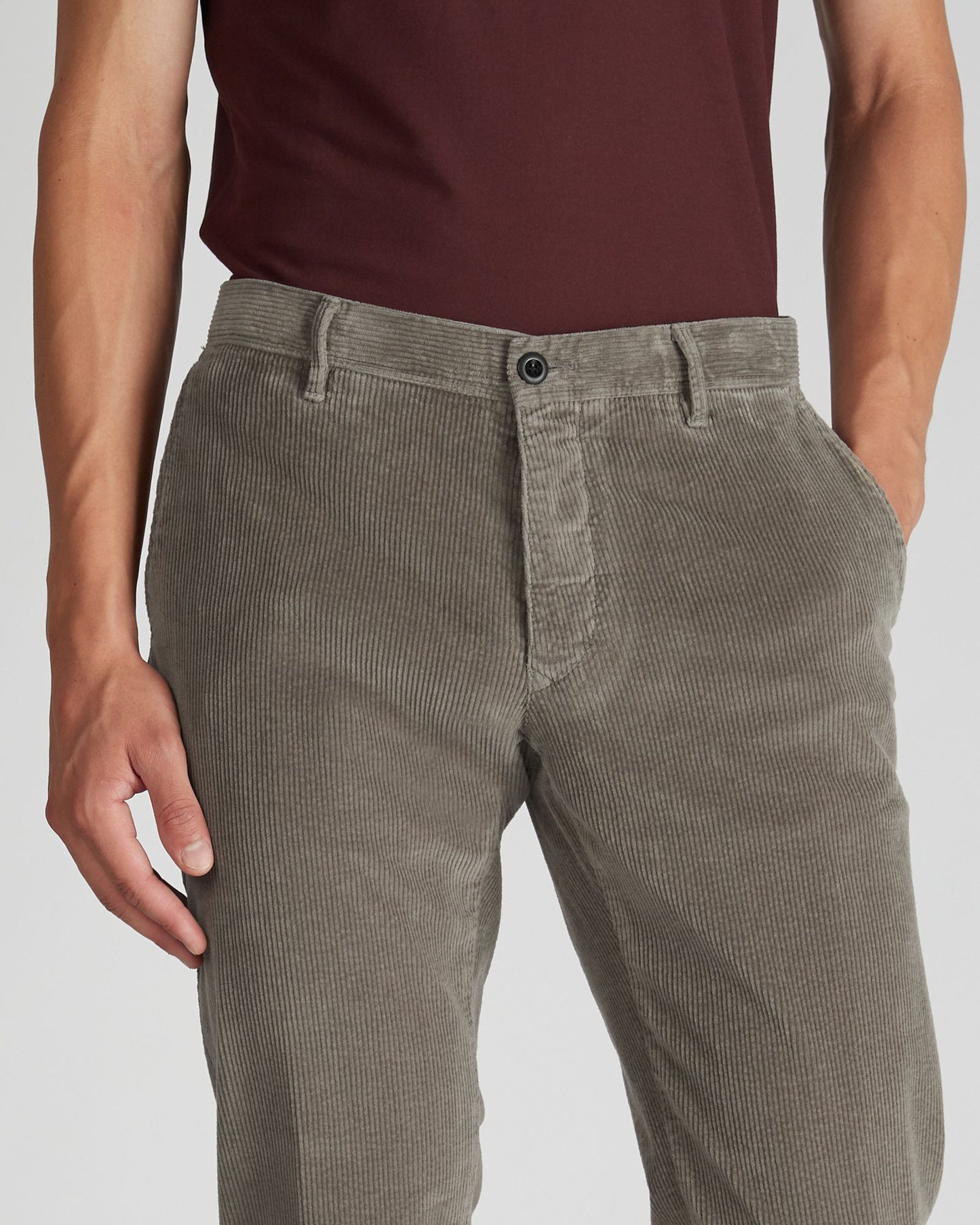 Slim fit corduroy trousers