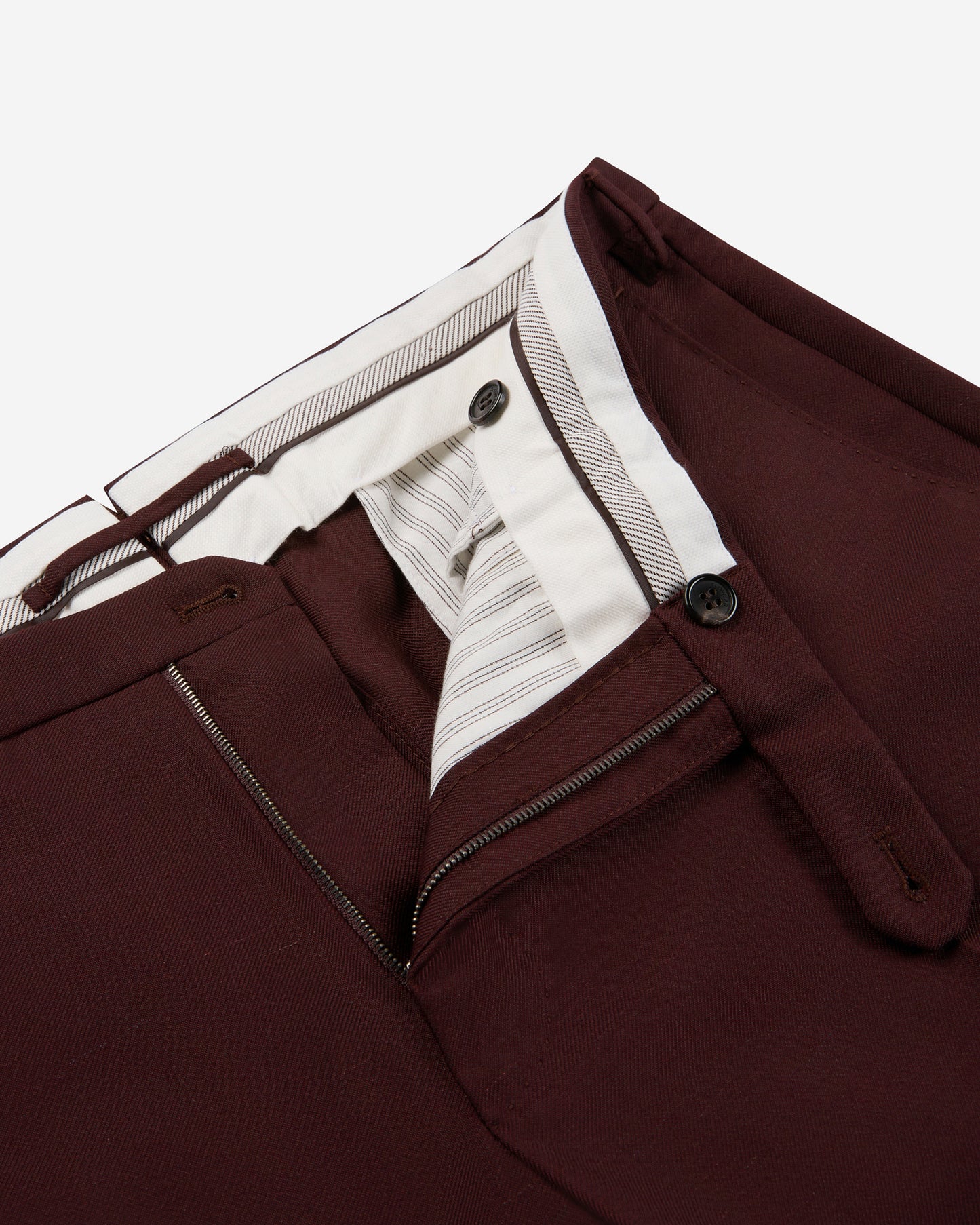 Pantalon slim fit en sergé de laine vierge et mohair