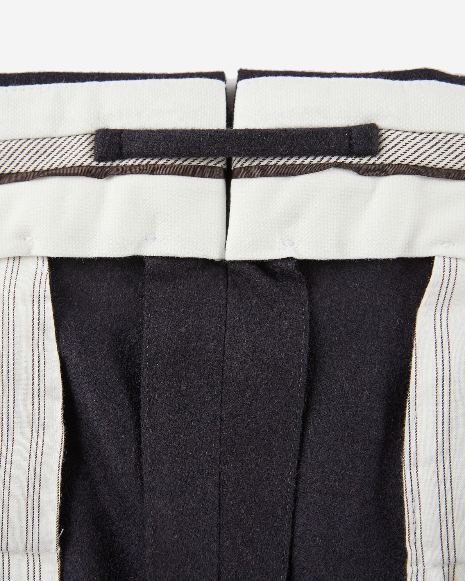 Slim fit wool and cashmere flannel trousers