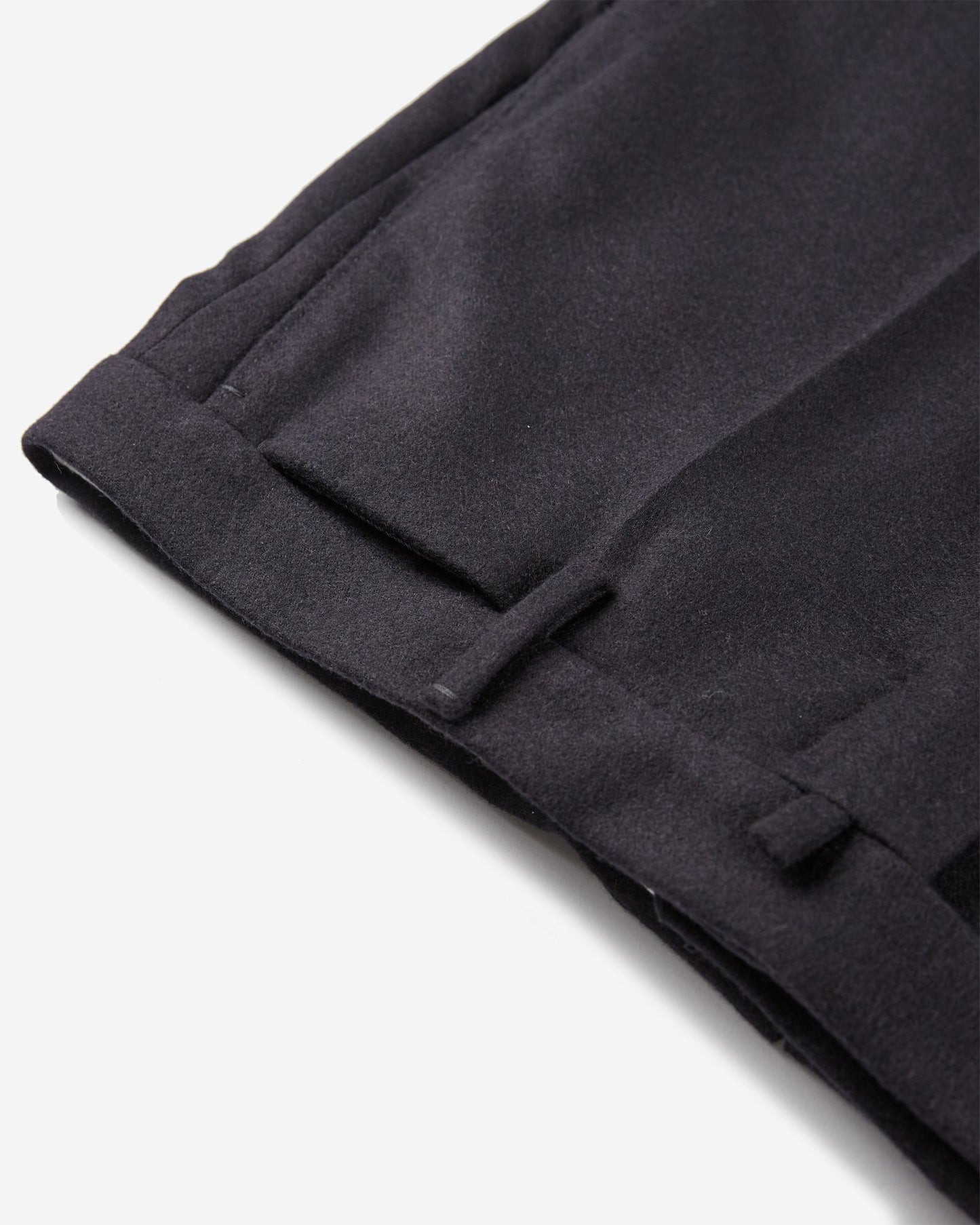 Slim fit wool and cashmere flannel trousers