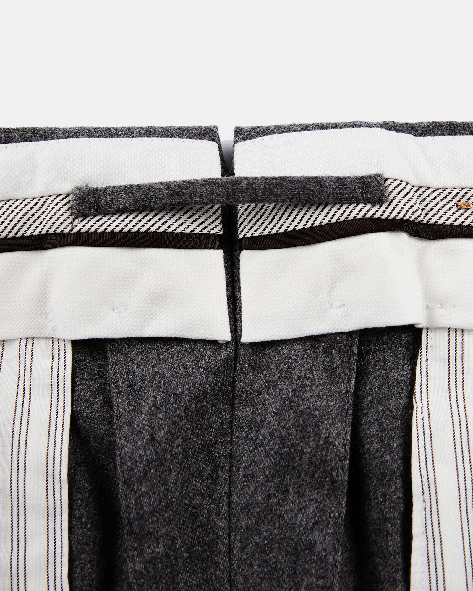 Slim fit wool and cashmere flannel trousers