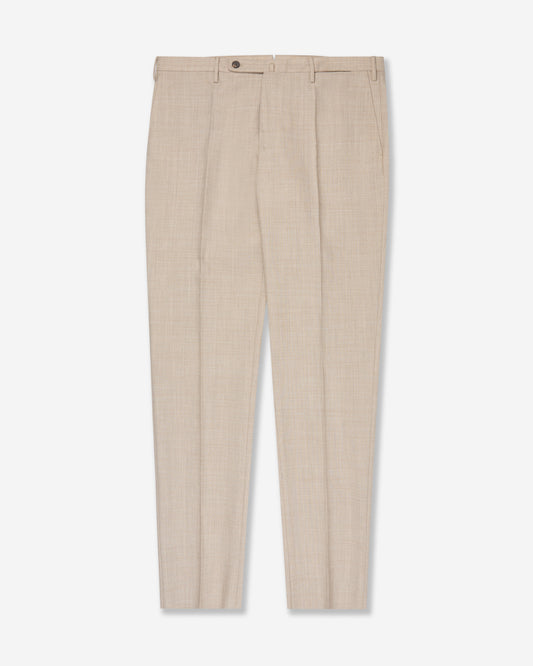 Regular fit wool fabric trousers
