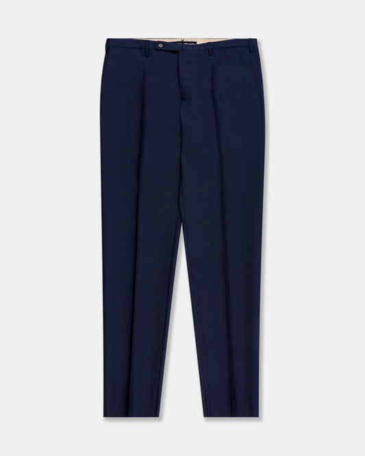 Regular fit wool fabric trousers