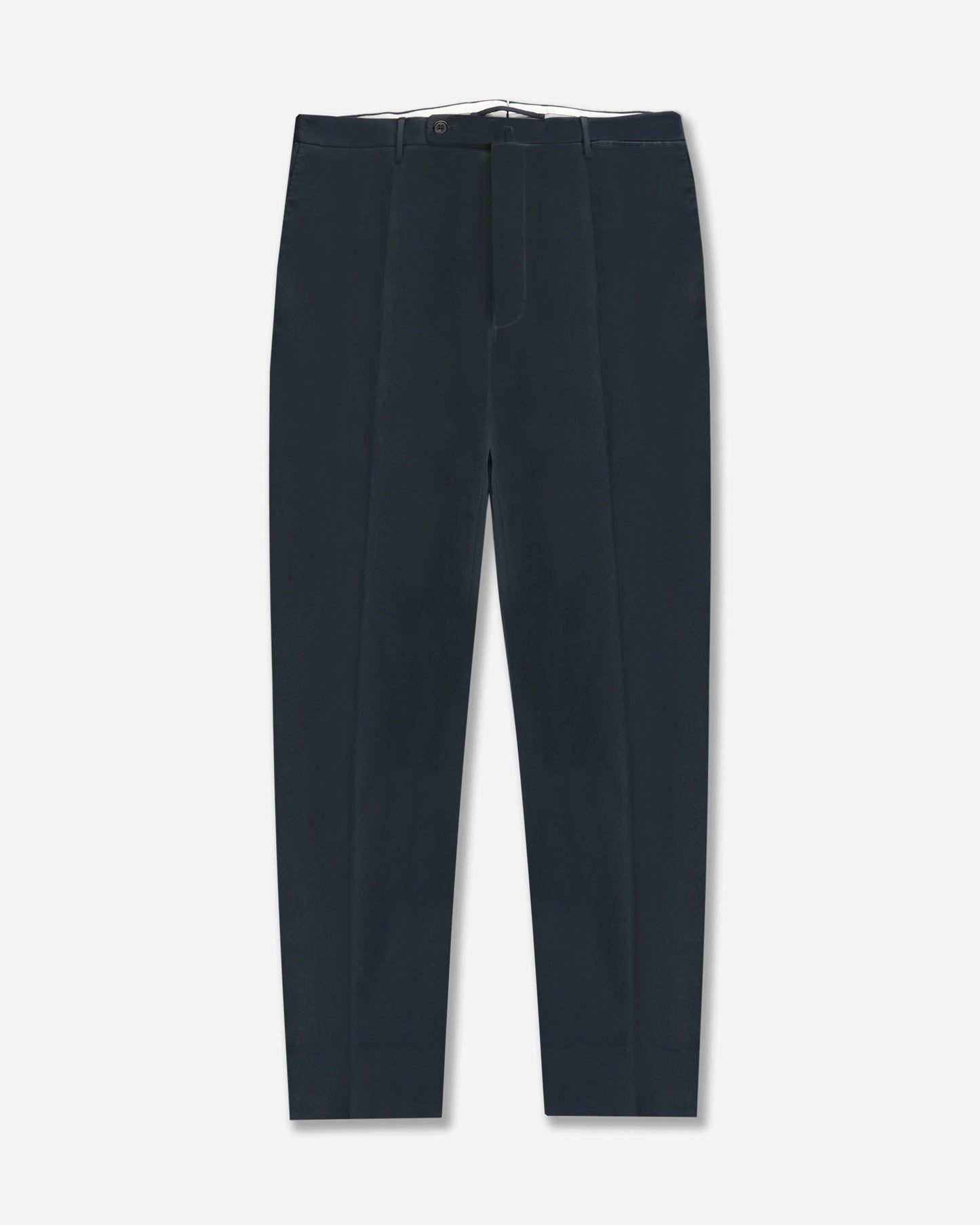 Regular fit cotton and cashmere trousers