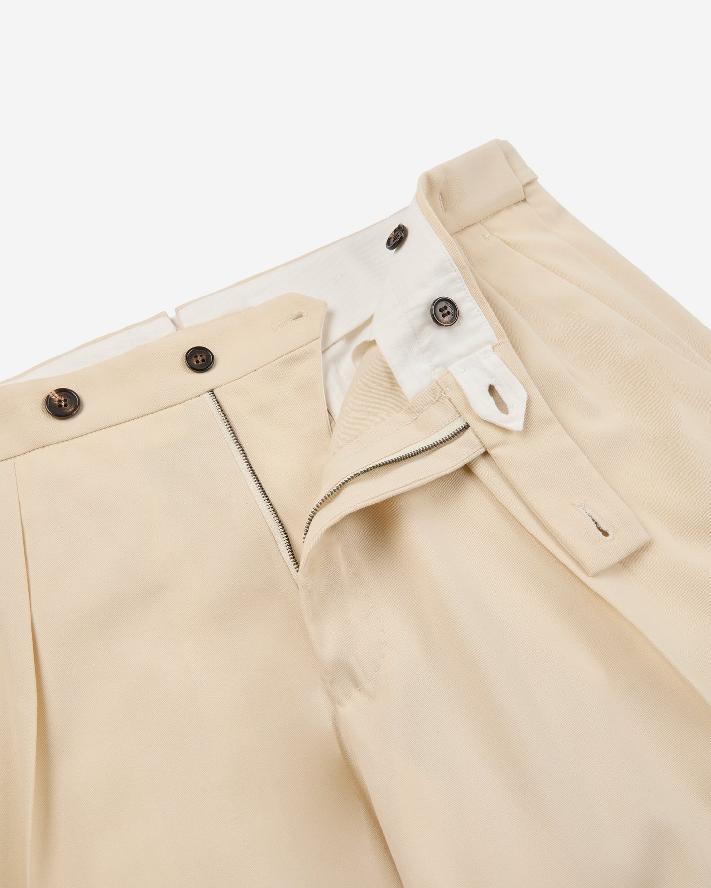 Pantalon tapered fit en coton crêpe