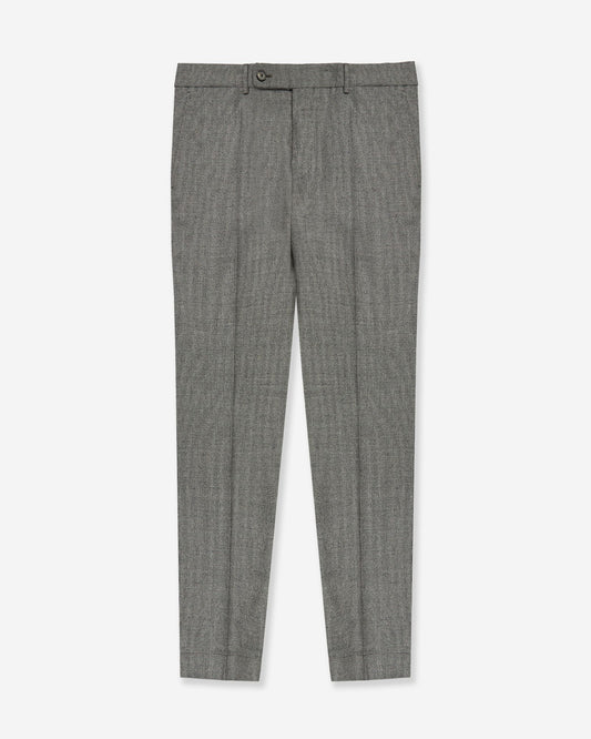 Tapered fit trousers in micro-patterned wool