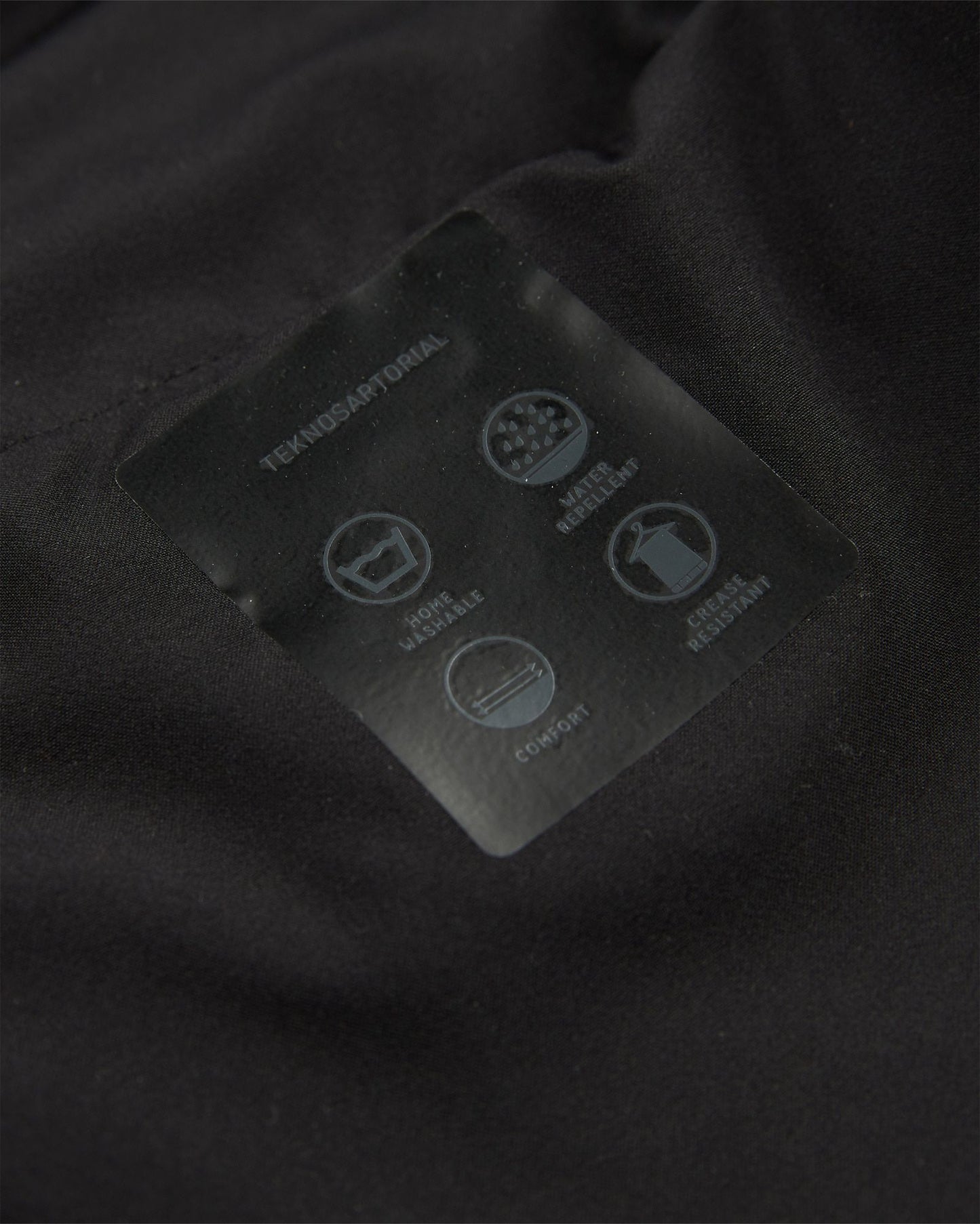 Tapered fit techno flannel trousers