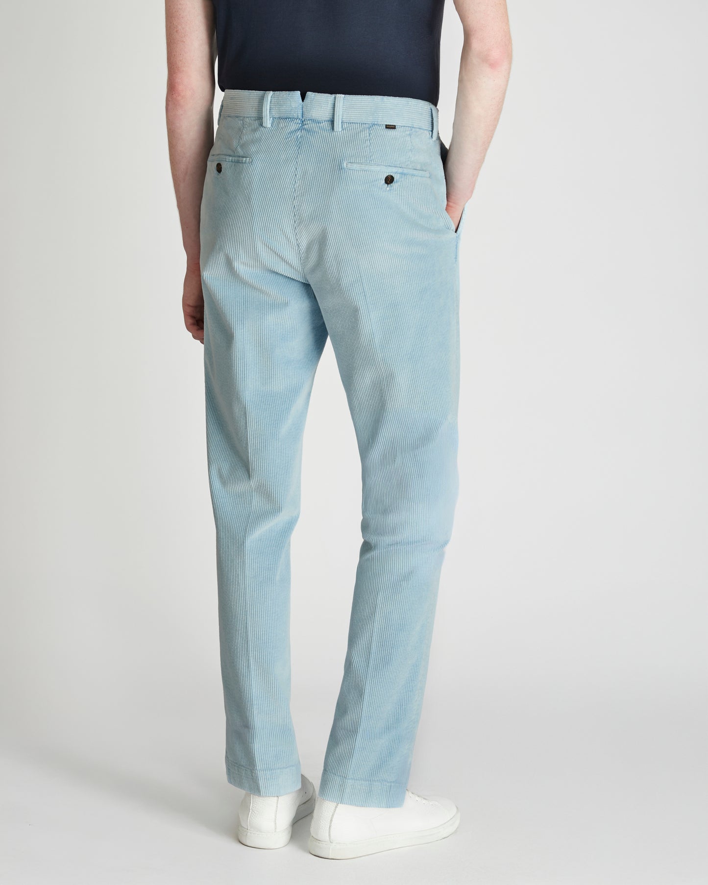 Tapered fit corduroy trousers