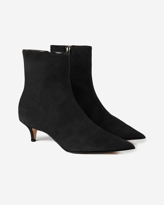 Suede leather ankle boot