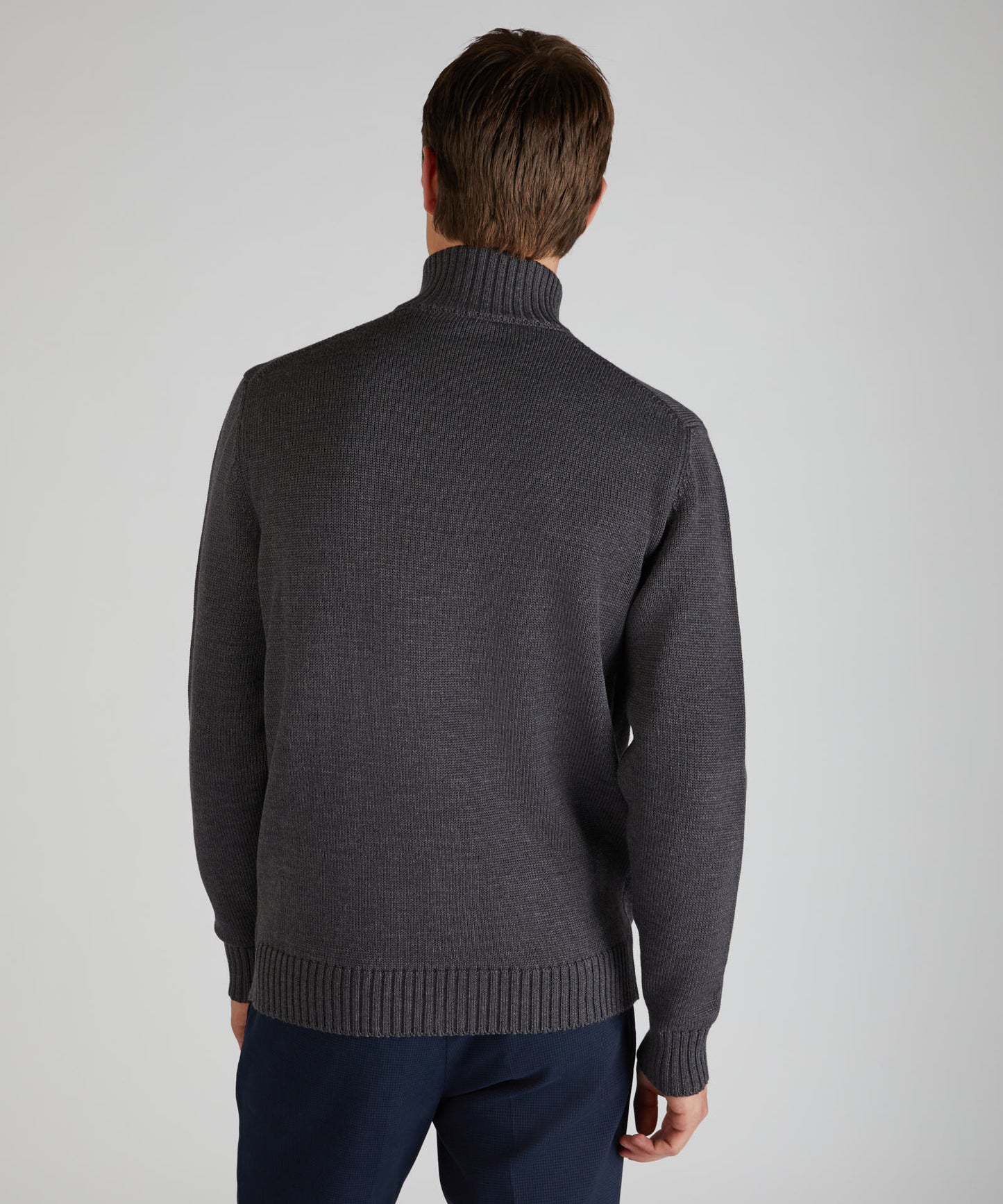 Slim-fit merino wool Bomber cardigan