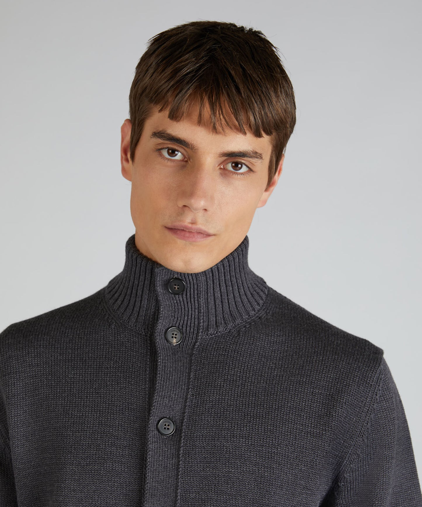 Slim-fit merino wool Bomber cardigan