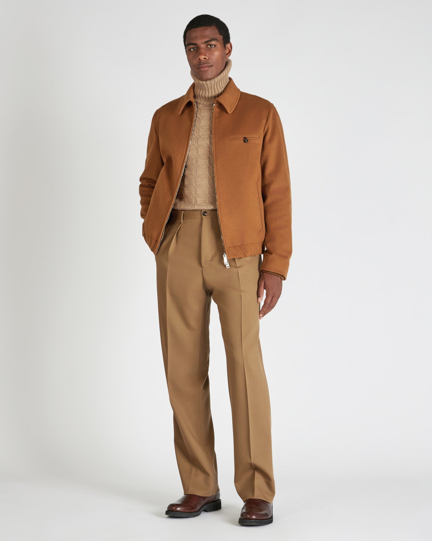 Slim fit wool turtleneck sweater