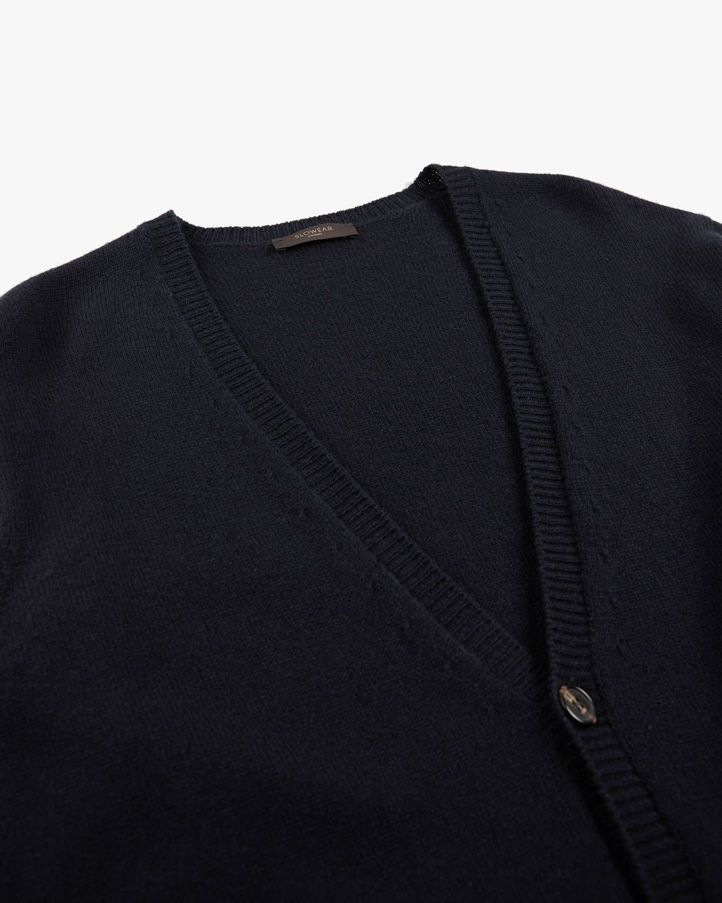 Zanone - Slim fit Geelong wool cardigan - navy blue