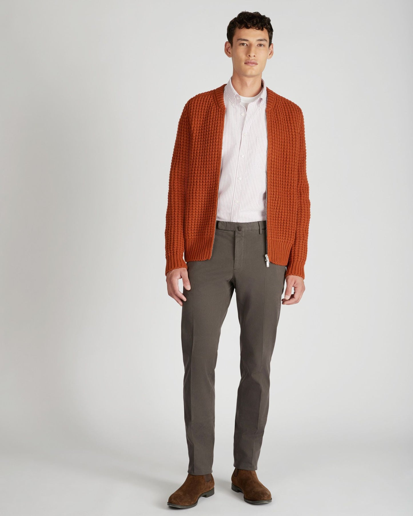 Slim fit wool and alpaca bomber jacket