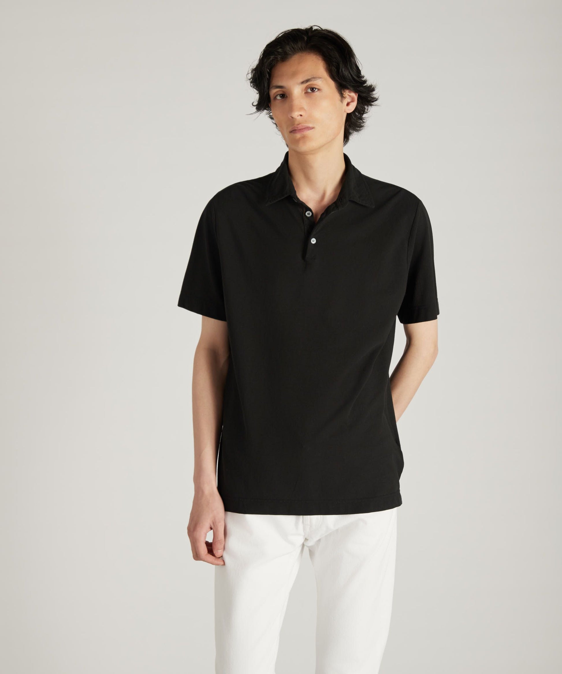 Zanone - Slim-fit organic IceCotton polo shirt - black