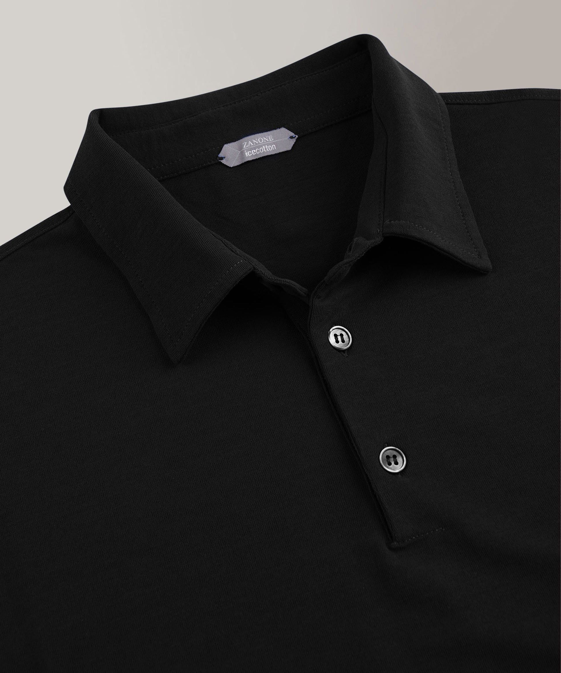 Zanone - Slim-fit organic IceCotton polo shirt - black