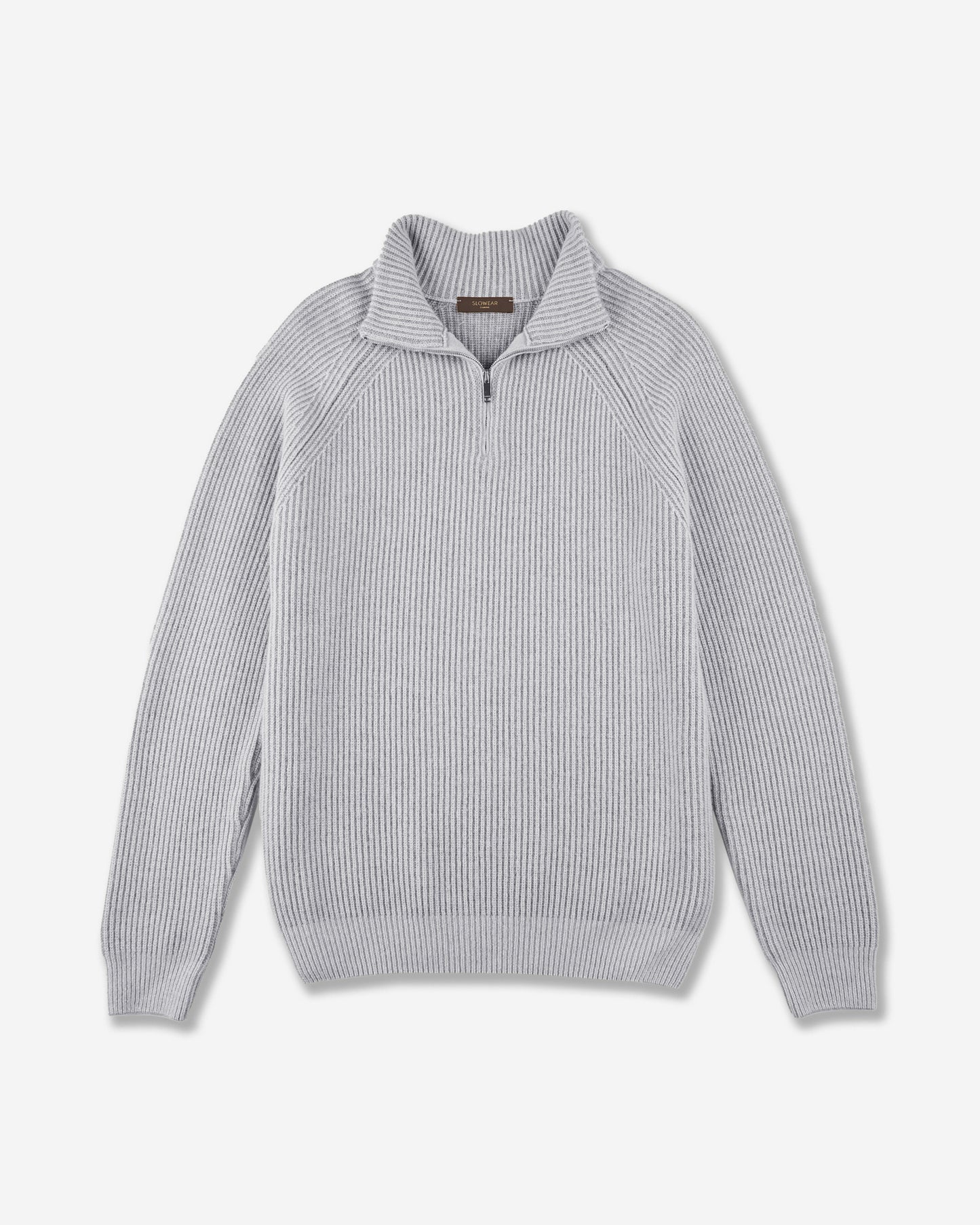 Slim fit cashmere high neck jumper