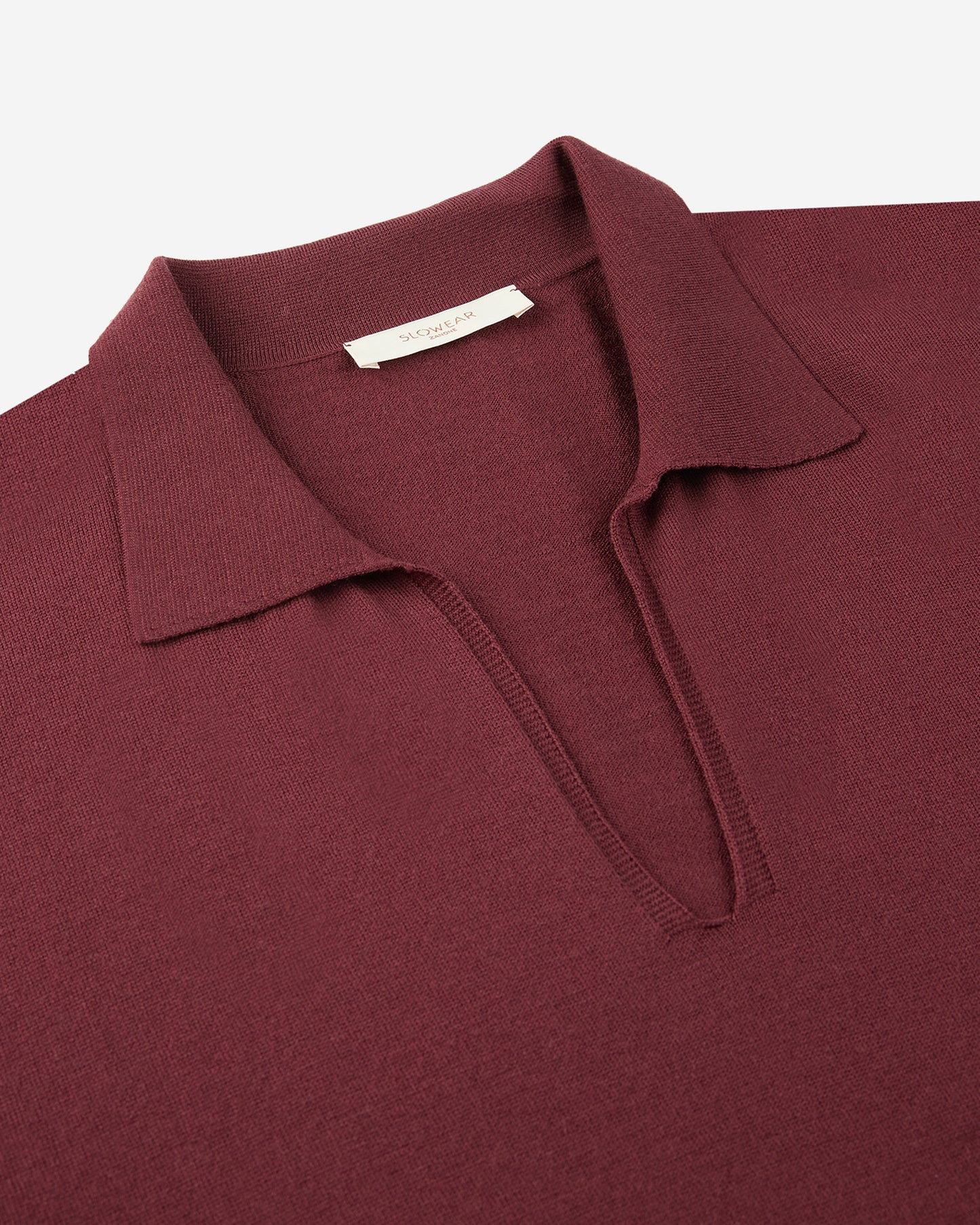 Wide fit V neck polo shirt in Flexwool