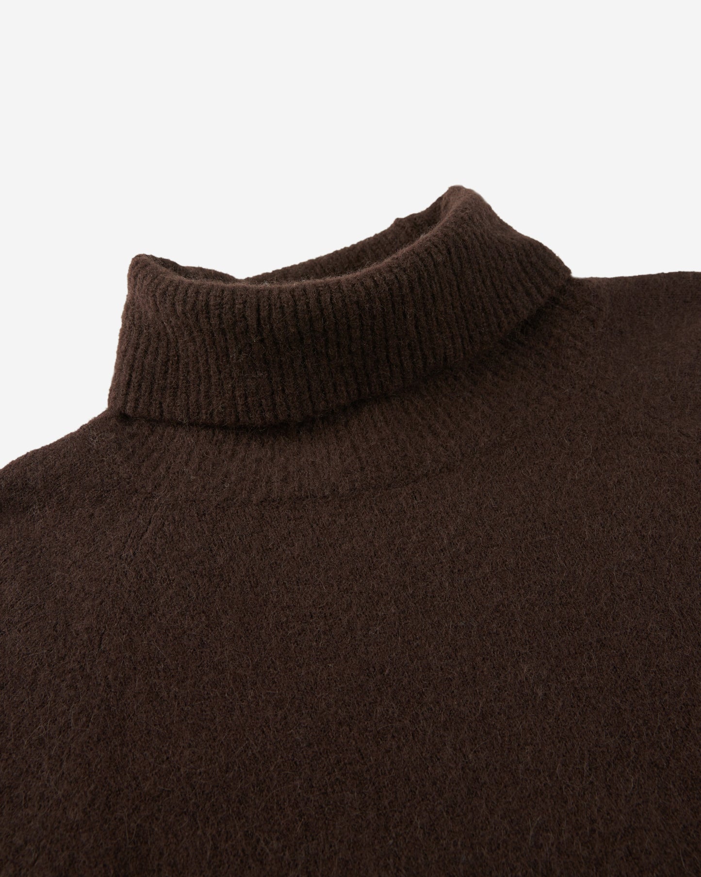 Regular fit polo neck in wool and Alpaca