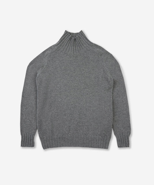 Wool and Angora mock neck sweater